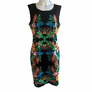 EUC Linea Domani print midi dress